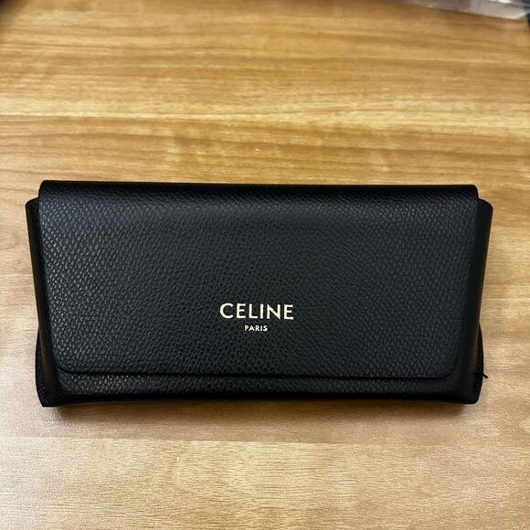 Celine Accessories - CELINE Paris BLACK AUTHENTIC SUNGLASSES EYEGLASSES CASE ONLY Gold Lettering